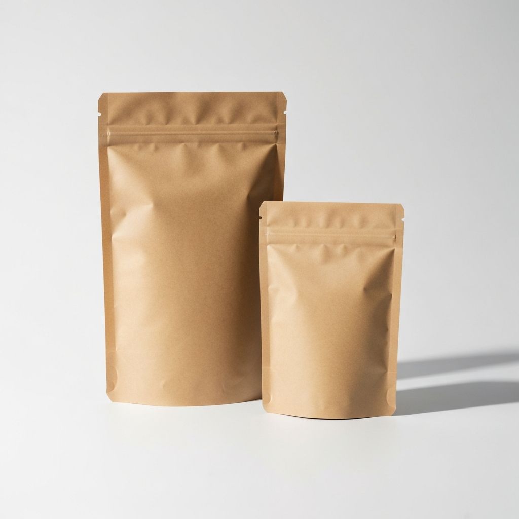 Kraft-Standbodenbeutel für Private-Label-Chiasamen